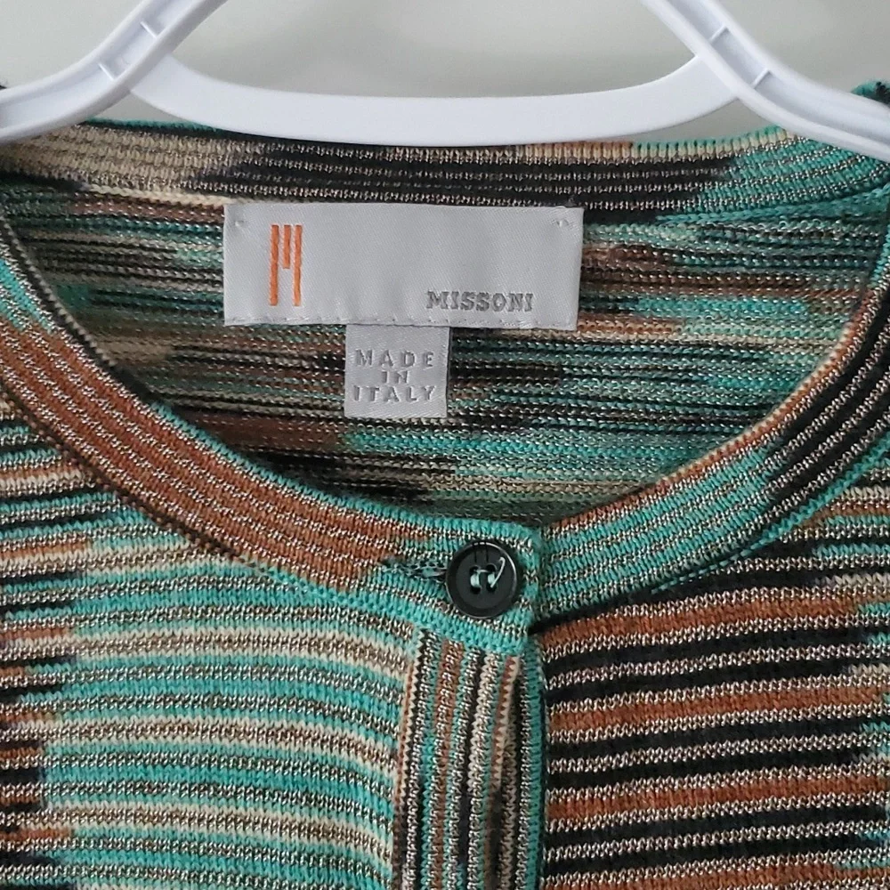 Missoni Multicolor Button Up Cardigan Sweater Size 2. - Picture 3 of 12
